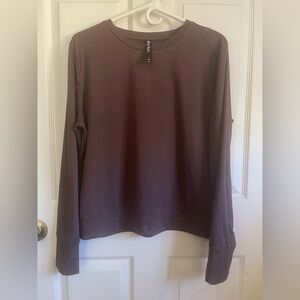 lukka Women's Long Sleeve Crewneck Sweatshirt in Dark Brown